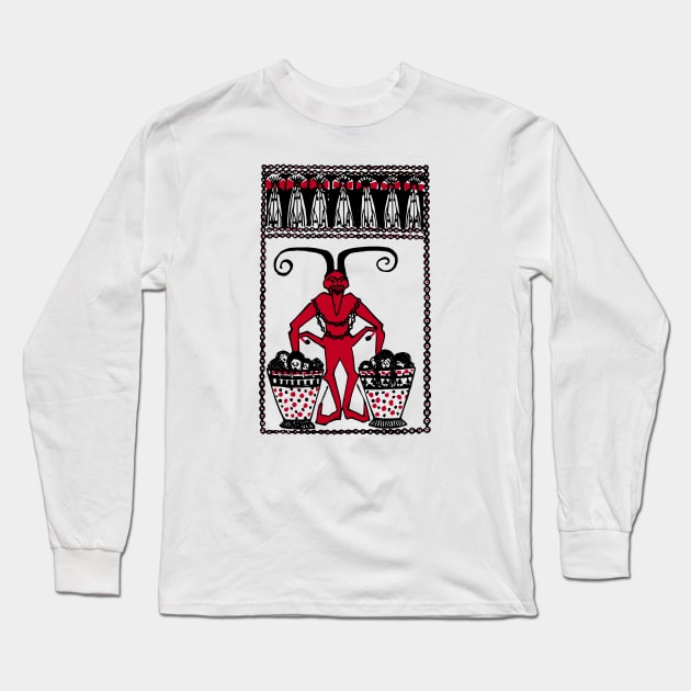 Krampus Time Long Sleeve T-Shirt by monkeysmash